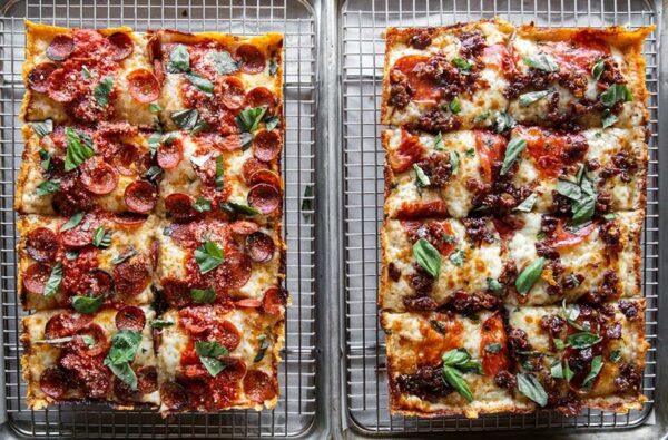 Detroit Style Online Pizza Making Class in a Home Gas Oven with Lee Hunzinger and Noel Brohner of Slow Rise Pizza